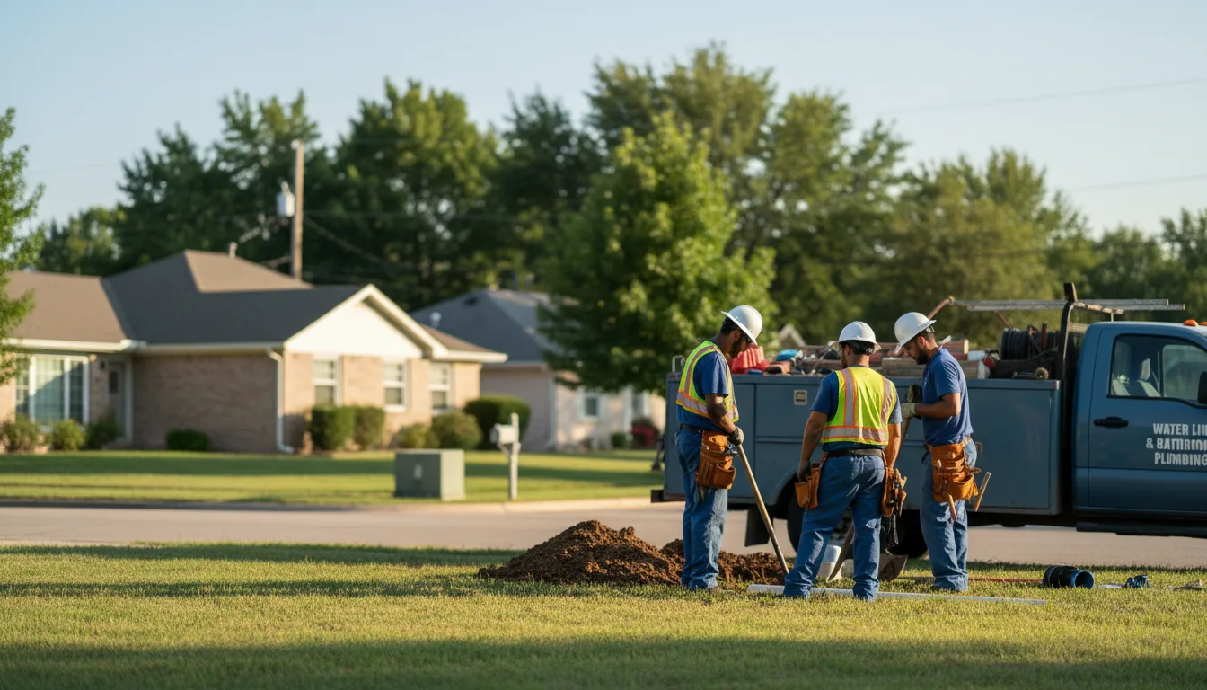 Residential water line and bathroom plumbing service in Aurora, MN